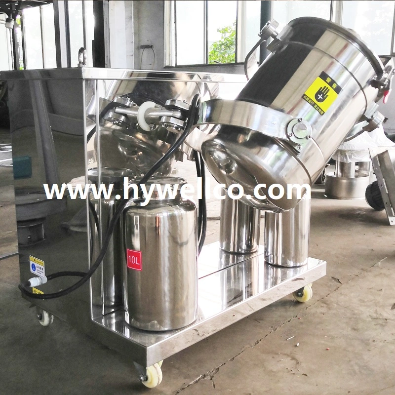 1L to 20L Interchangeable Hopper / Barrel Lab Three Dimensional Mixer for Dry Powder