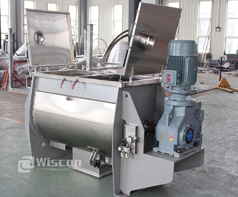 Industrial Chemical Food Dry Powder Horizontal Batch Double Spiral Ribbon Paddle Plough Blender Mixing Mixer in Competitive Price